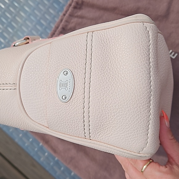 Celine Pink Leather Boogie Bag Silver Logo Hardware w/Dustbag + Tags - Picture 6 of 14